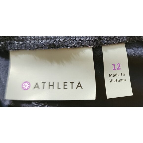 Athleta Navy Blue Womens Straight-Leg Pants Size 12 Lightweight Stretch Fabric - Picture 3 of 7